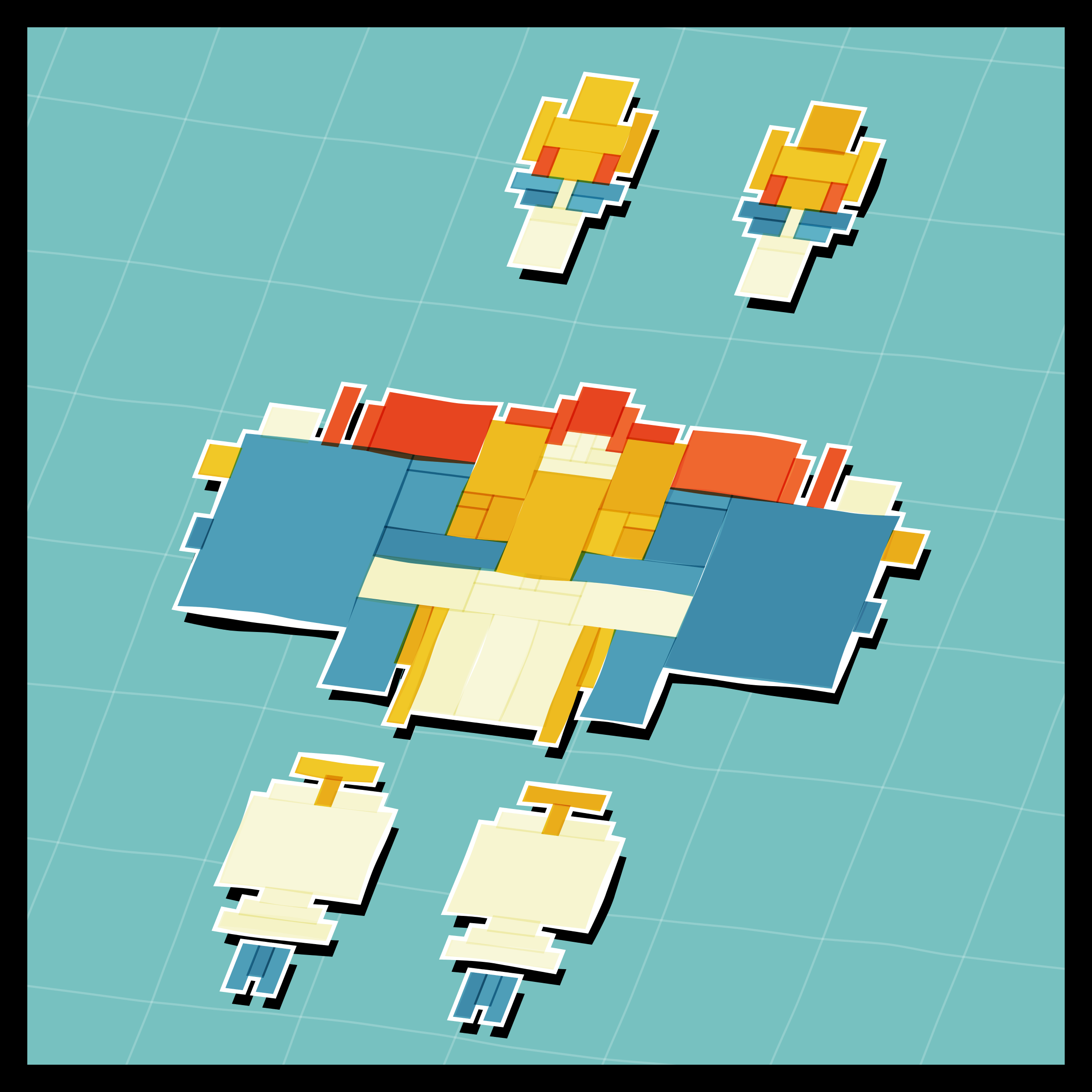 Art Blocks - Art Blocks v2 - Paper Armada #1748 - NFT # 37001748