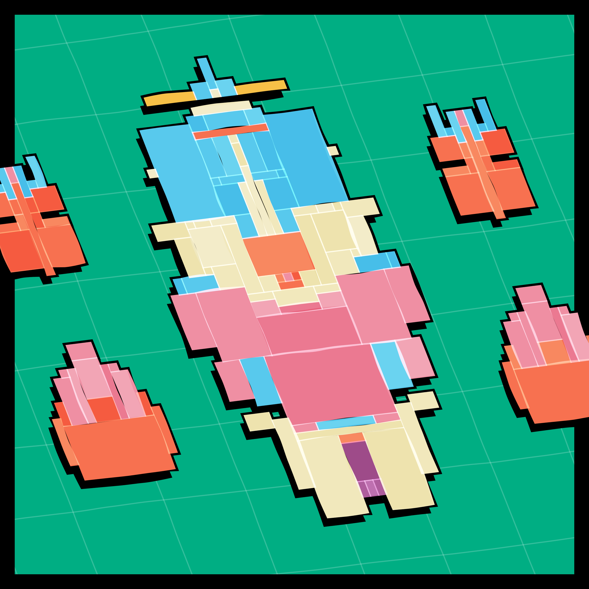 Art Blocks - Art Blocks v2 - Paper Armada #1833 - NFT # 37001833