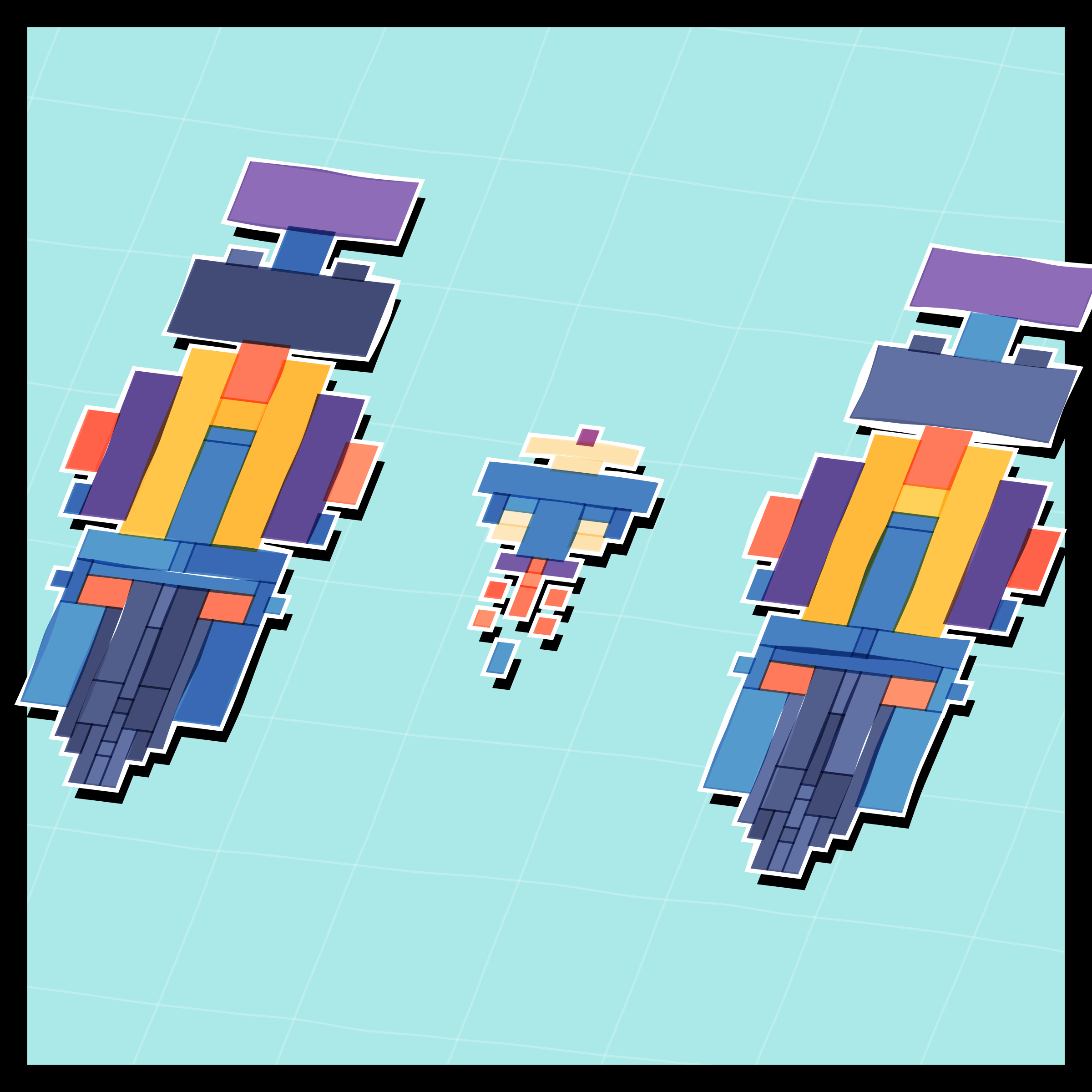 Art Blocks - Art Blocks v2 - Paper Armada #1855 - NFT # 37001855