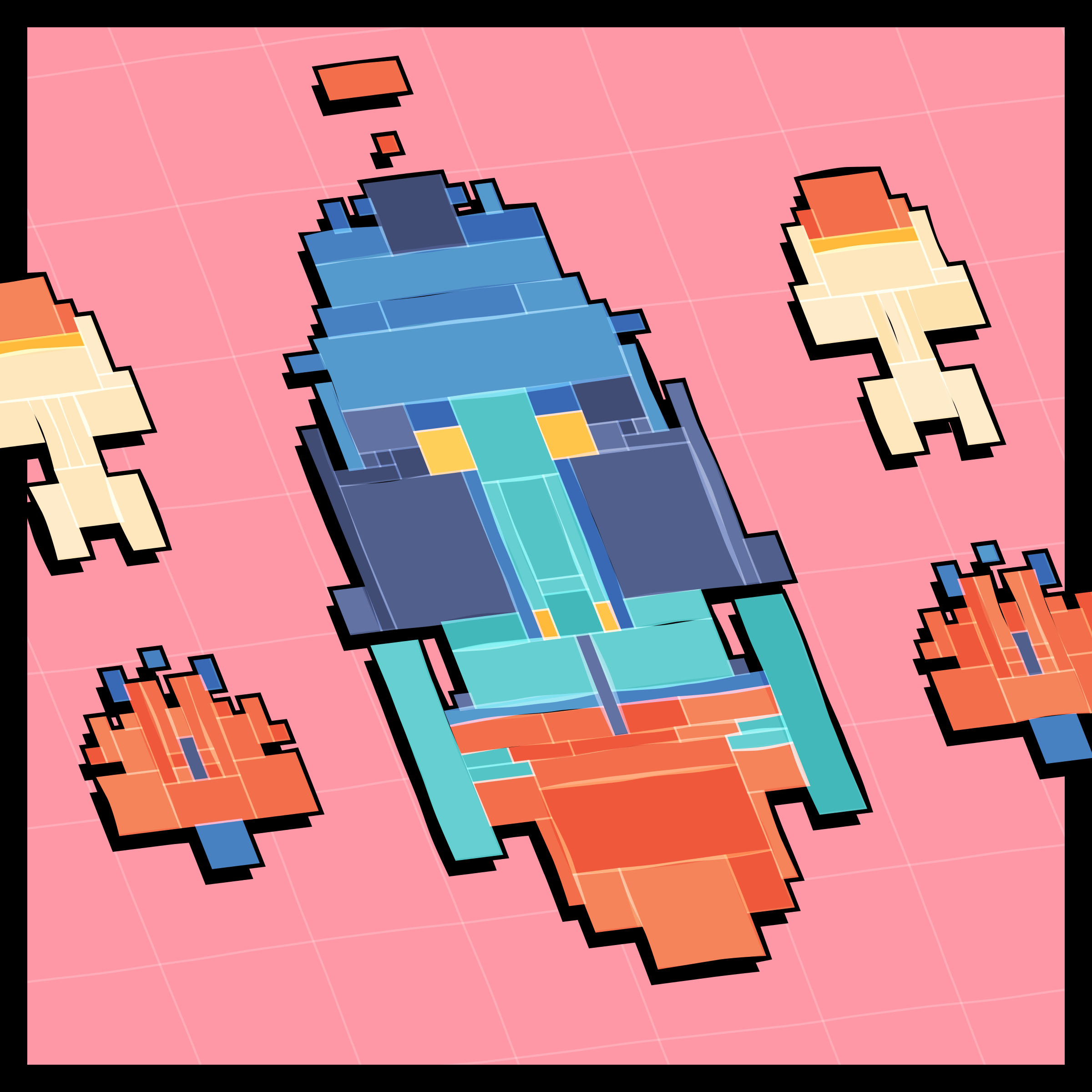 Art Blocks - Art Blocks v2 - Paper Armada #1921 - NFT # 37001921