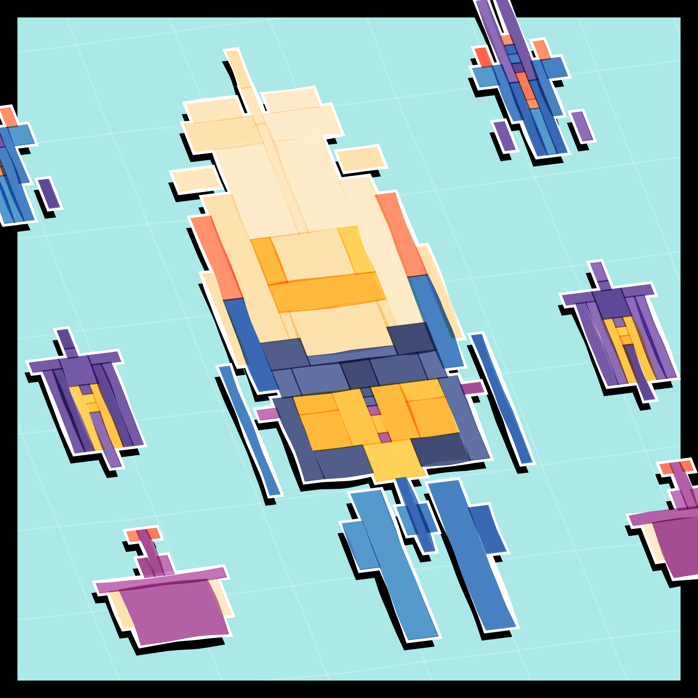 Art Blocks - Art Blocks v2 - Paper Armada #1947 - NFT # 37001947