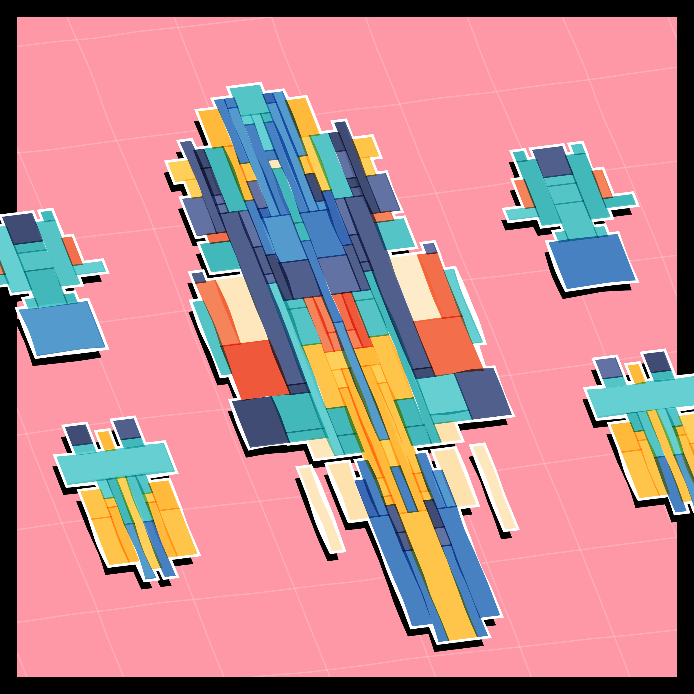 Art Blocks - Art Blocks v2 - Paper Armada #1960 - NFT # 37001960