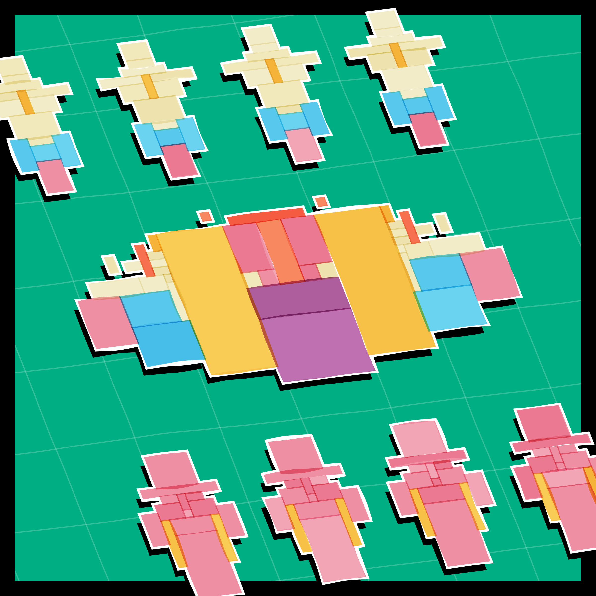 Art Blocks - Art Blocks v2 - Paper Armada #1961 - NFT # 37001961