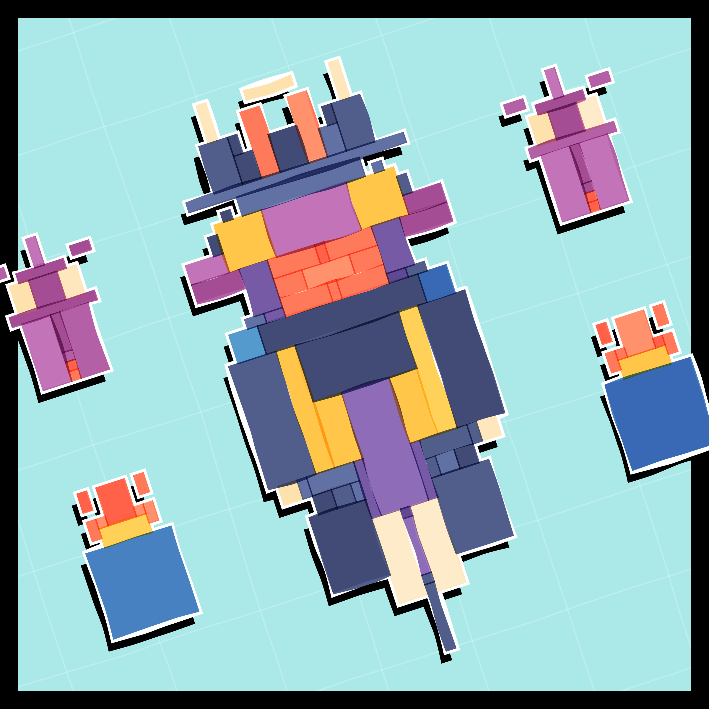 Art Blocks - Art Blocks v2 - Paper Armada #1968 - NFT # 37001968