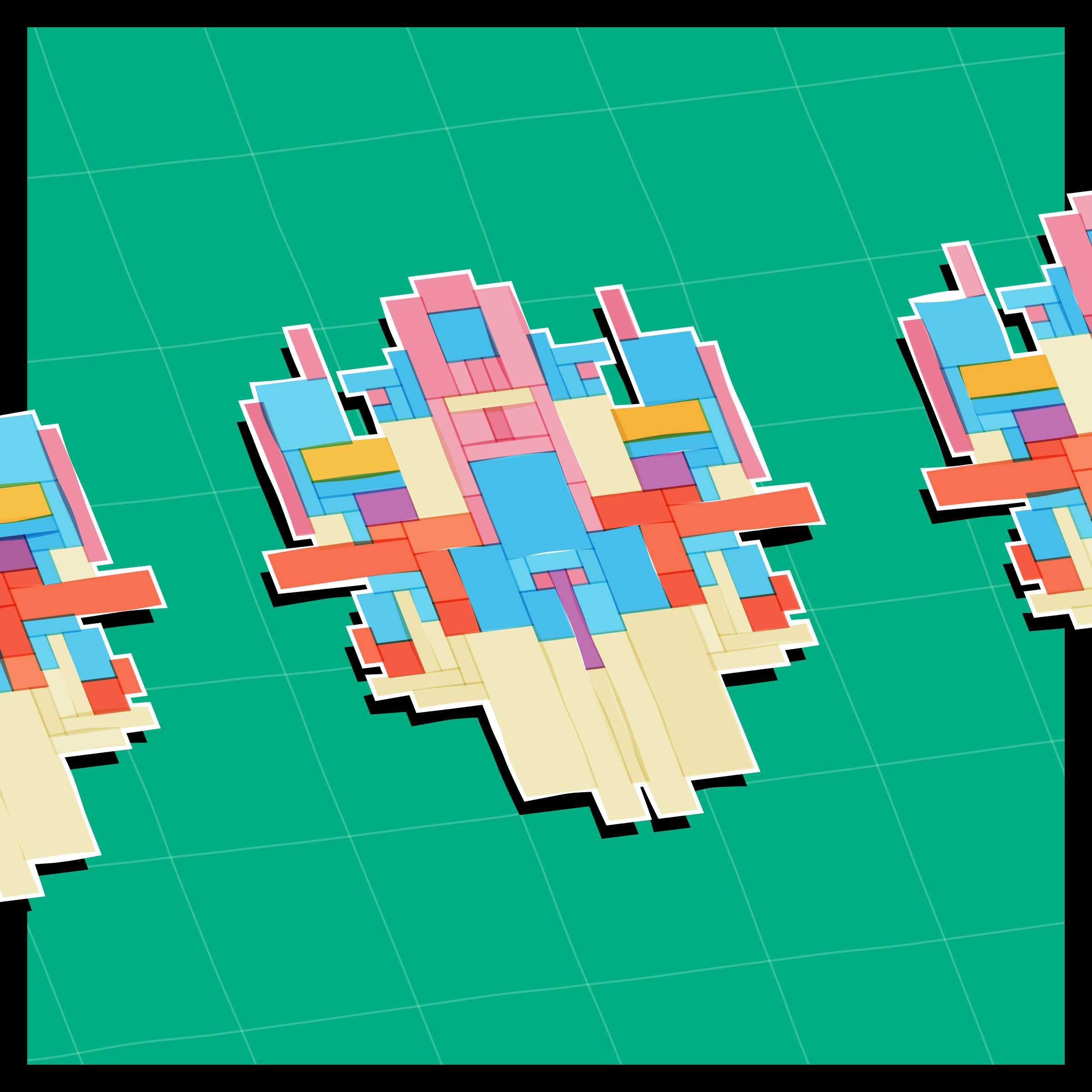 Art Blocks - Art Blocks v2 - Paper Armada #1988 - NFT # 37001988