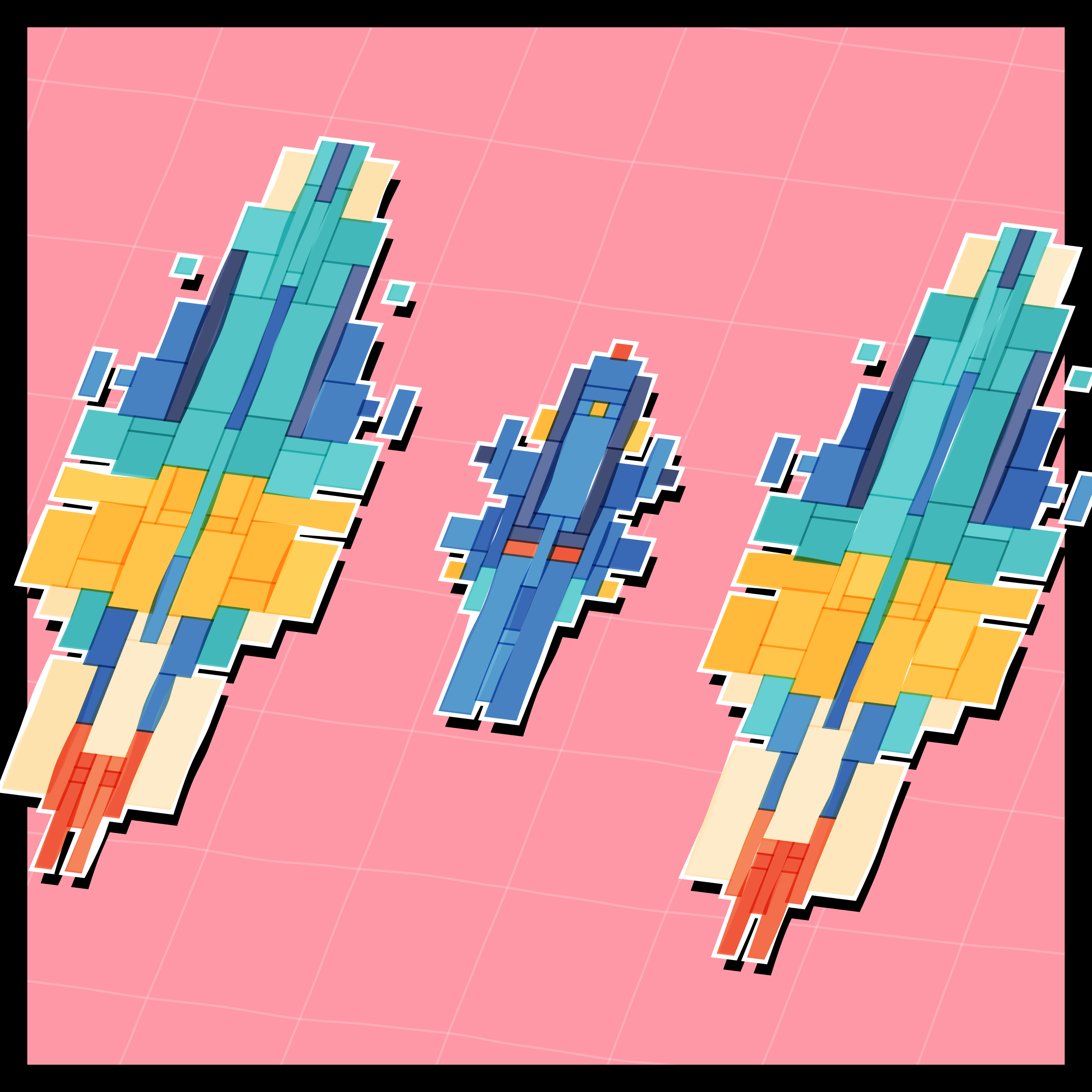 Art Blocks - Art Blocks v2 - Paper Armada #1989 - NFT # 37001989