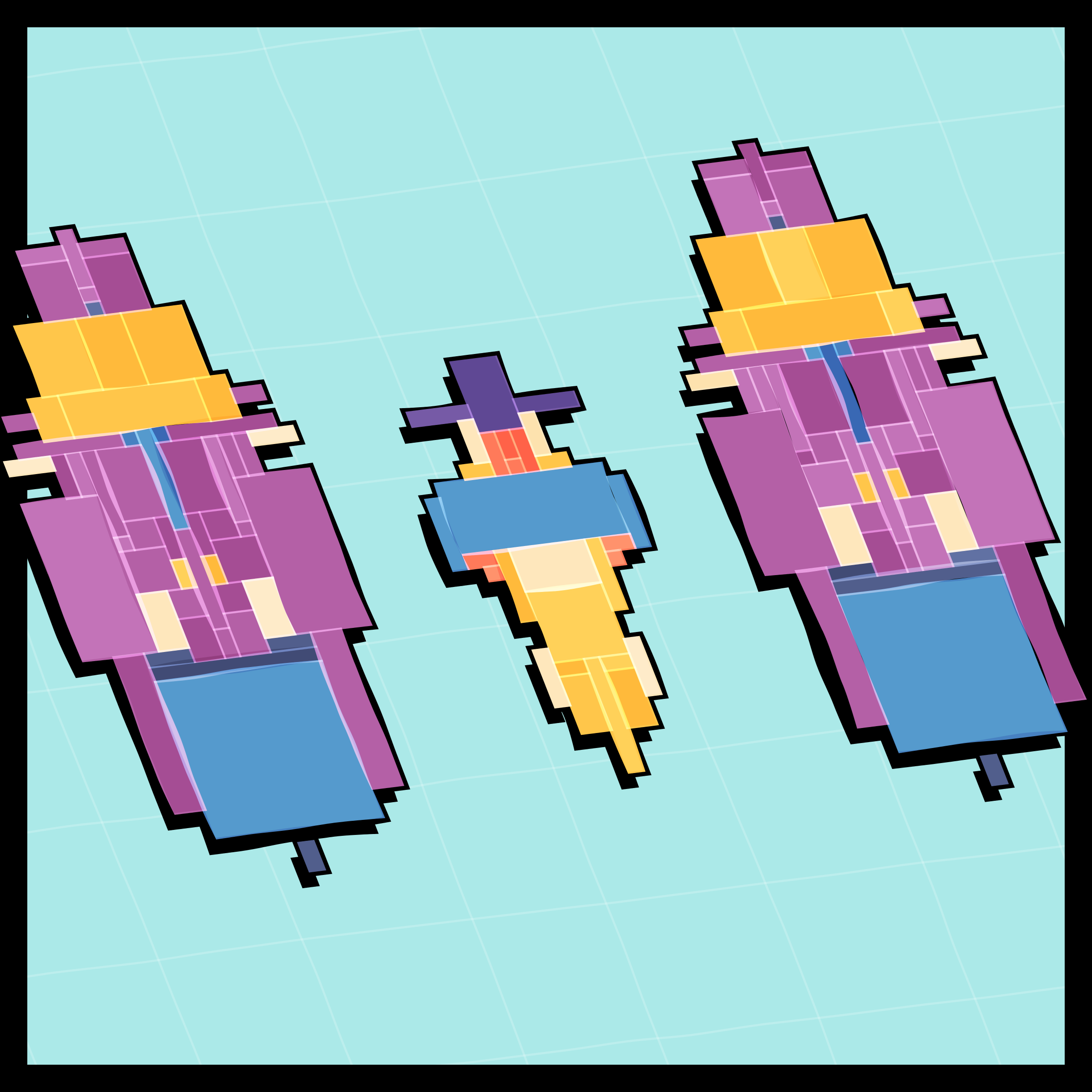 Art Blocks - Art Blocks v2 - Paper Armada #2044 - NFT # 37002044