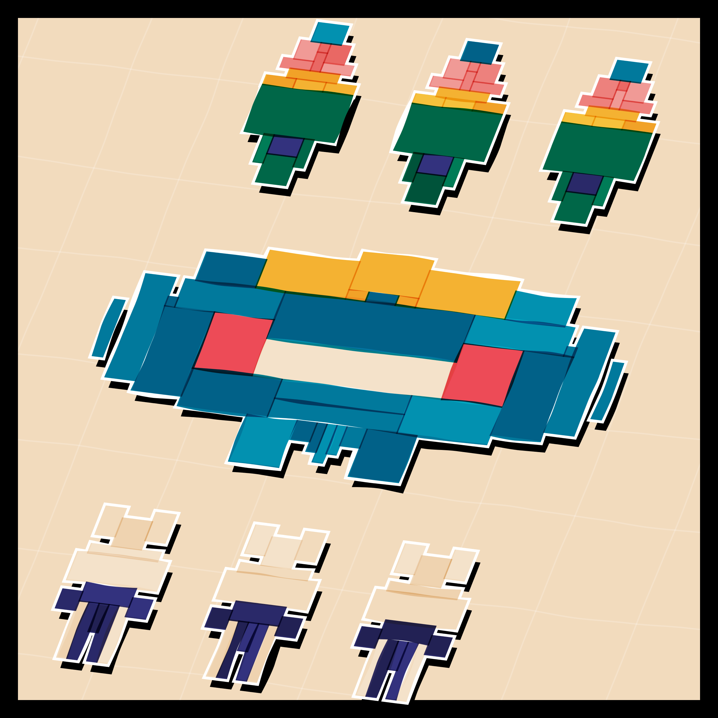 Art Blocks - Art Blocks v2 - Paper Armada #2068 - NFT # 37002068