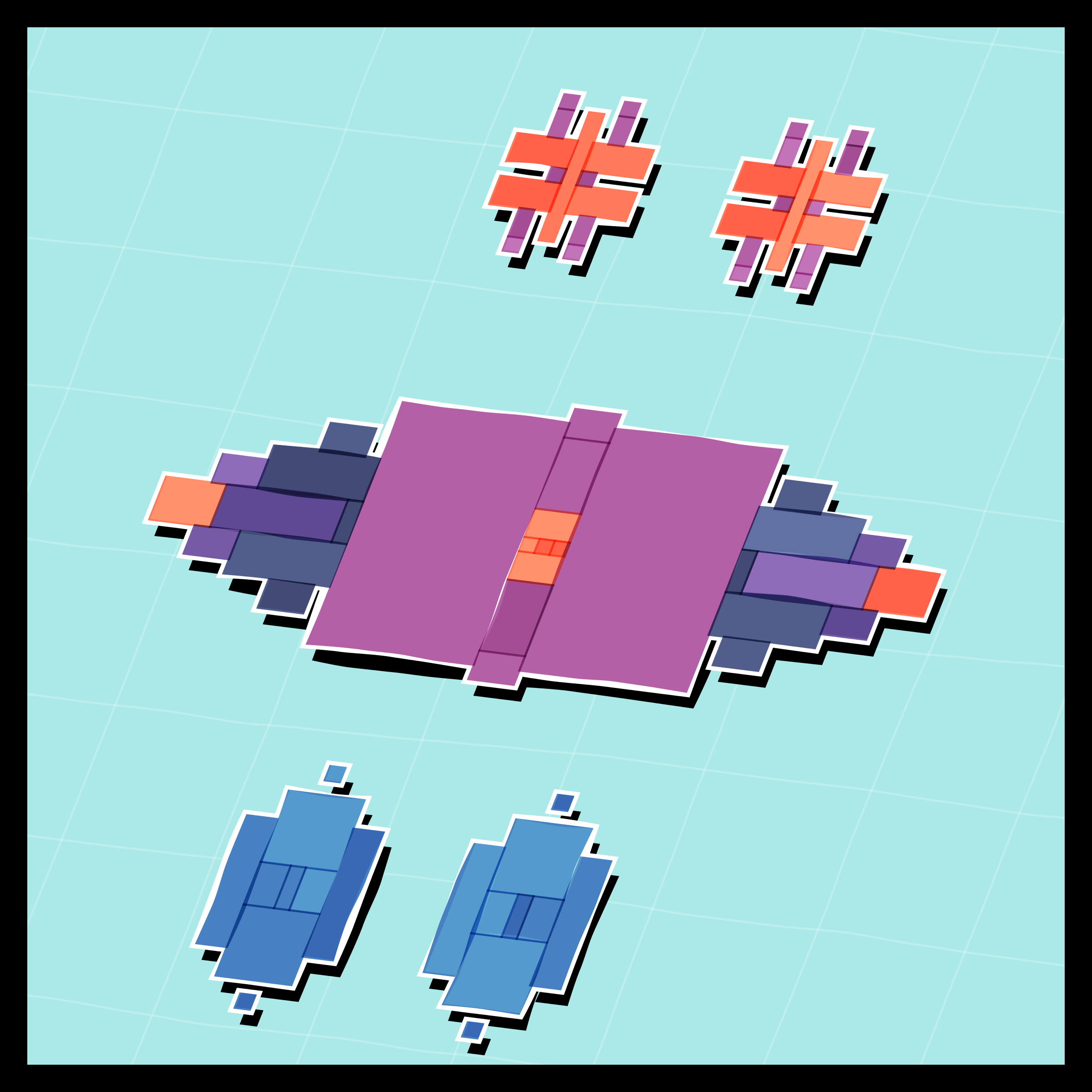 Art Blocks - Art Blocks v2 - Paper Armada #2102 - NFT # 37002102