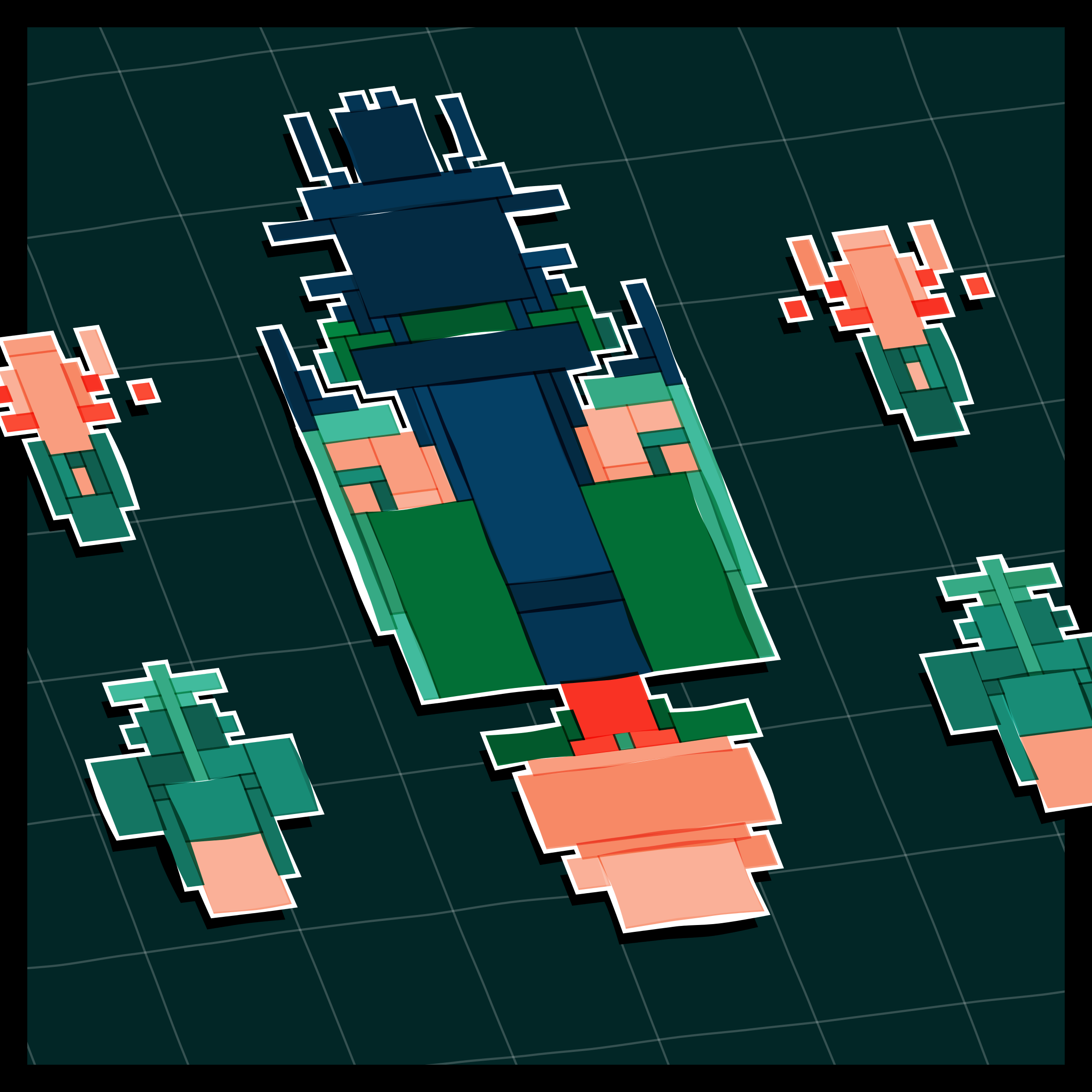 Art Blocks - Art Blocks v2 - Paper Armada #2104 - NFT # 37002104