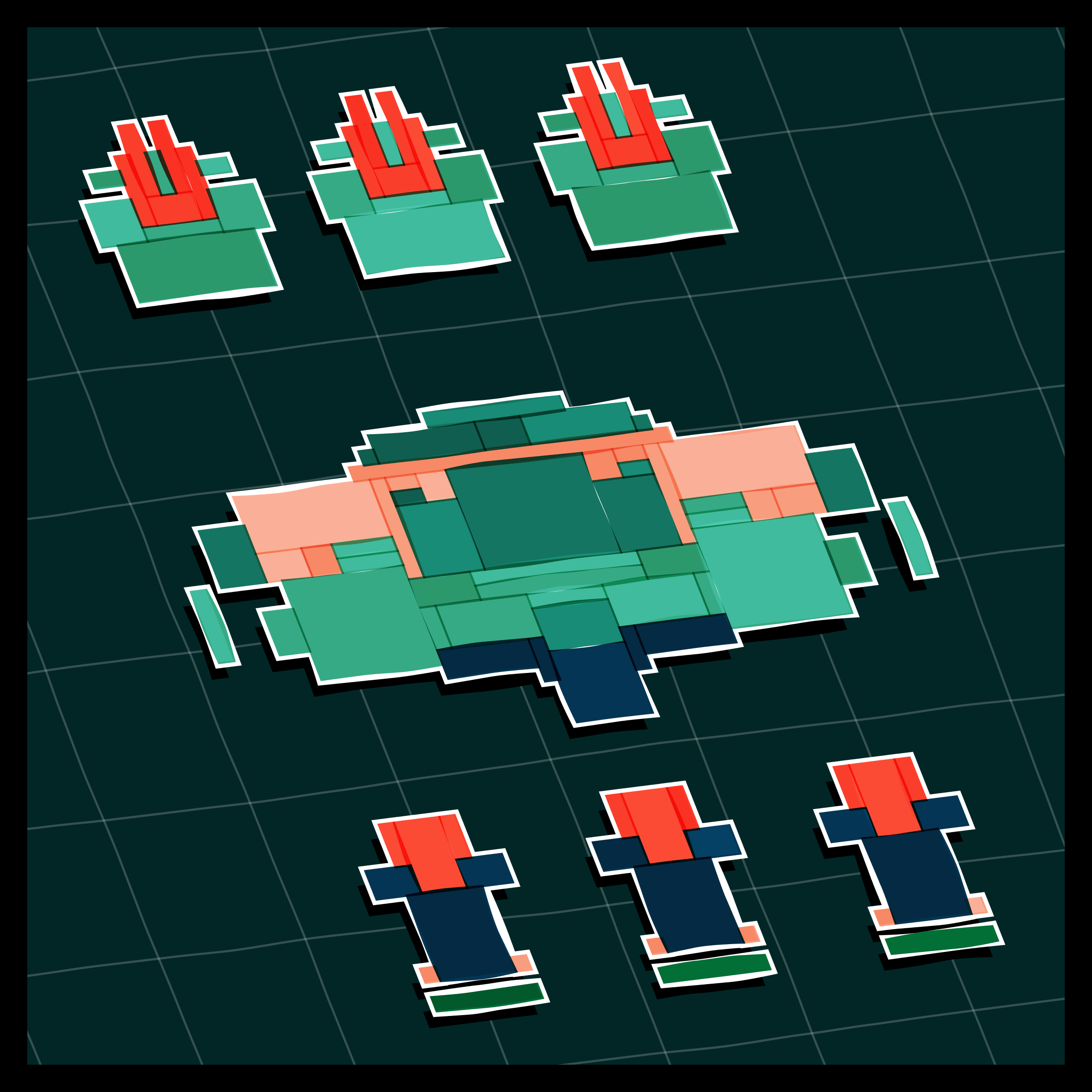 Art Blocks - Art Blocks v2 - Paper Armada #2208 - NFT # 37002208