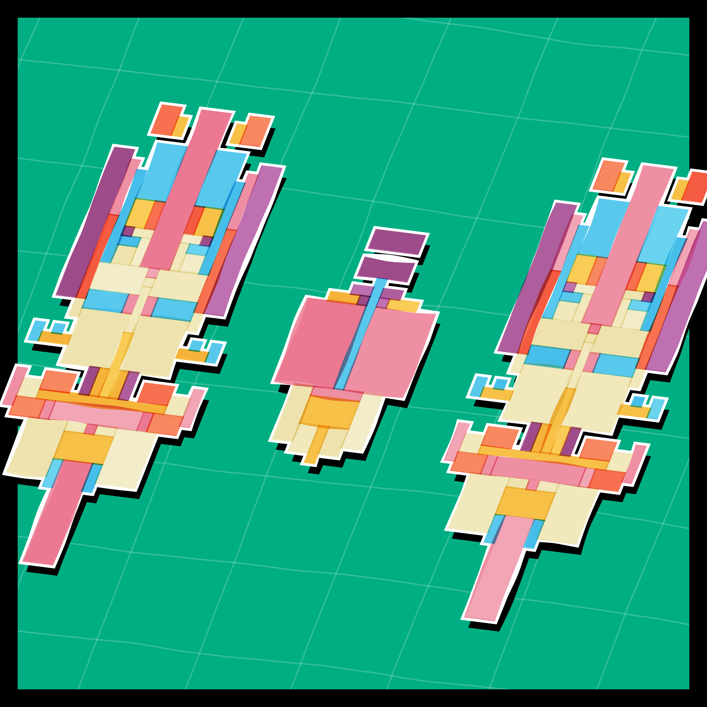 Art Blocks - Art Blocks v2 - Paper Armada #2213 - NFT # 37002213