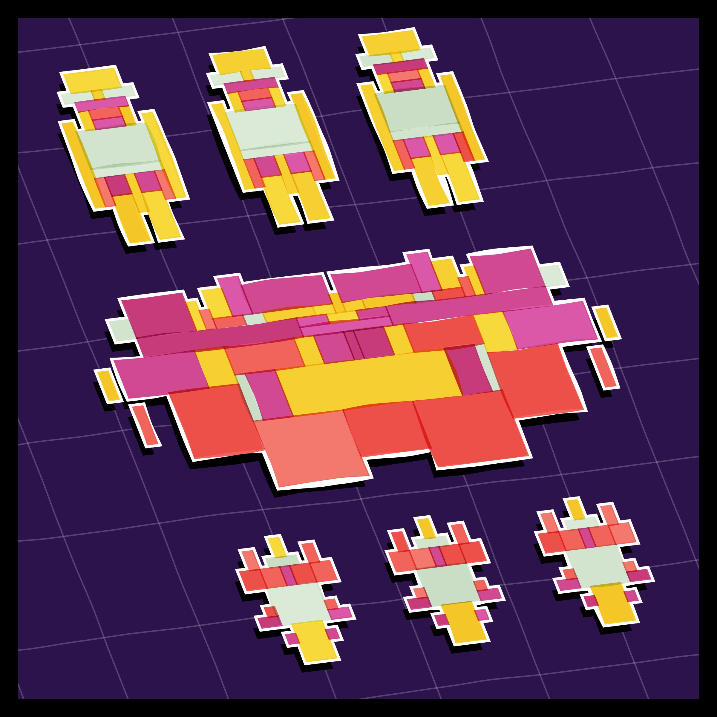 Art Blocks - Art Blocks v2 - Paper Armada #2292 - NFT # 37002292