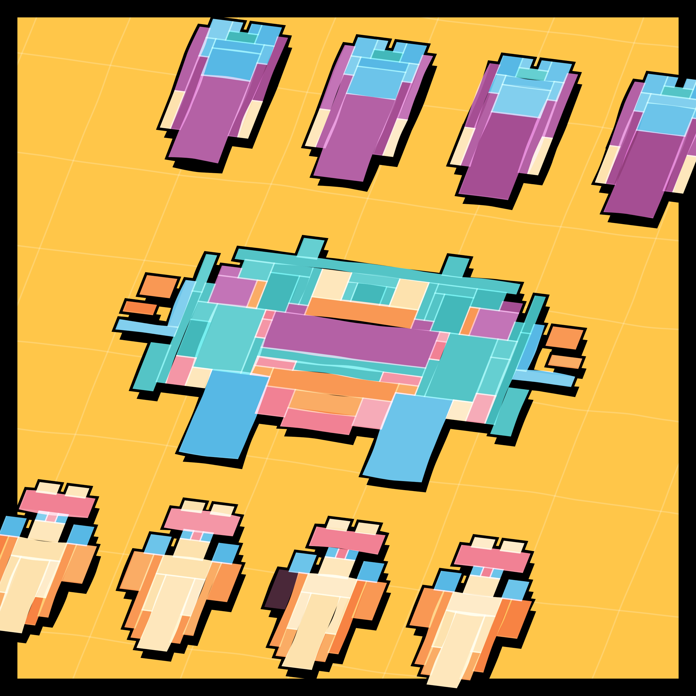 Art Blocks - Art Blocks v2 - Paper Armada #2321 - NFT # 37002321