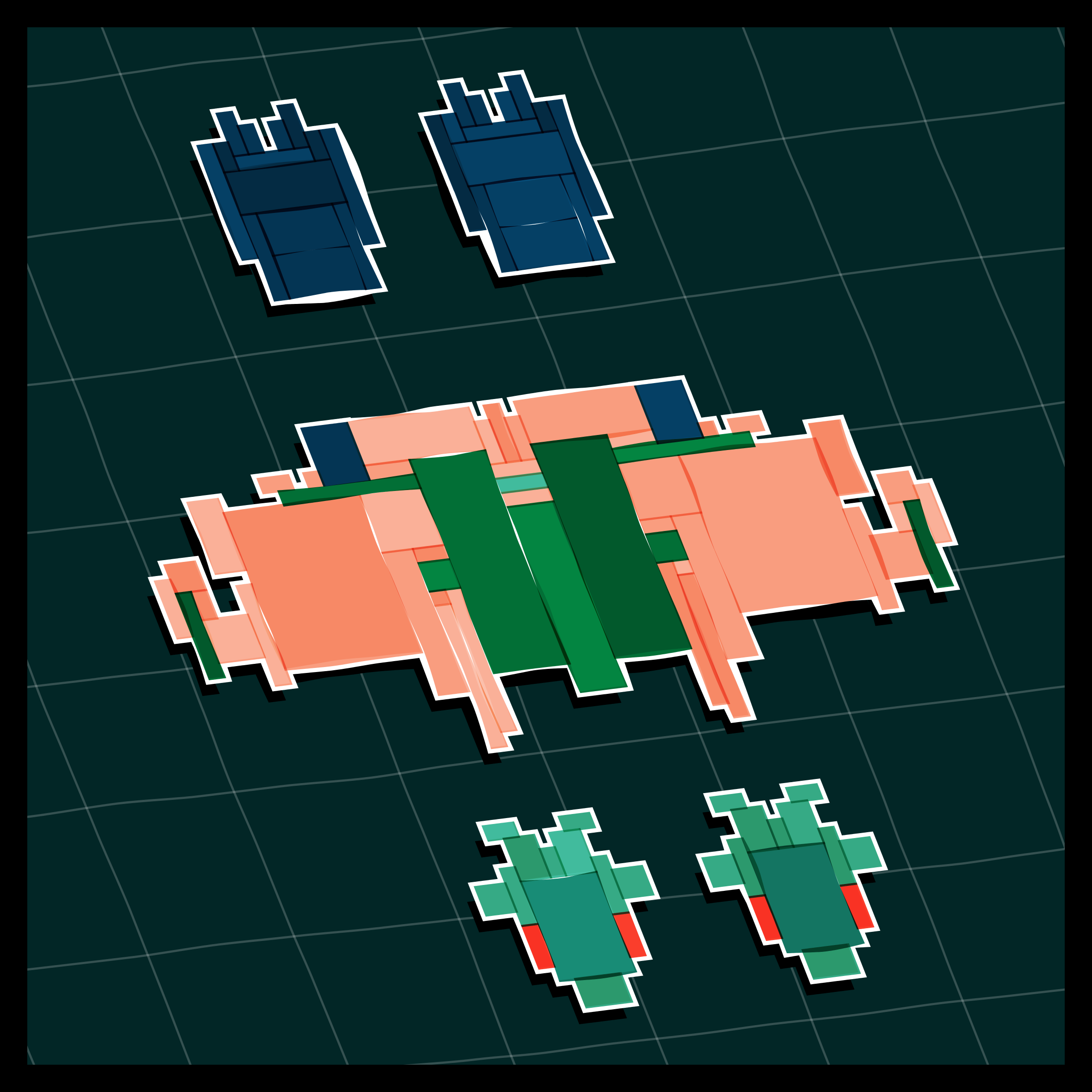 Art Blocks - Art Blocks v2 - Paper Armada #2428 - NFT # 37002428