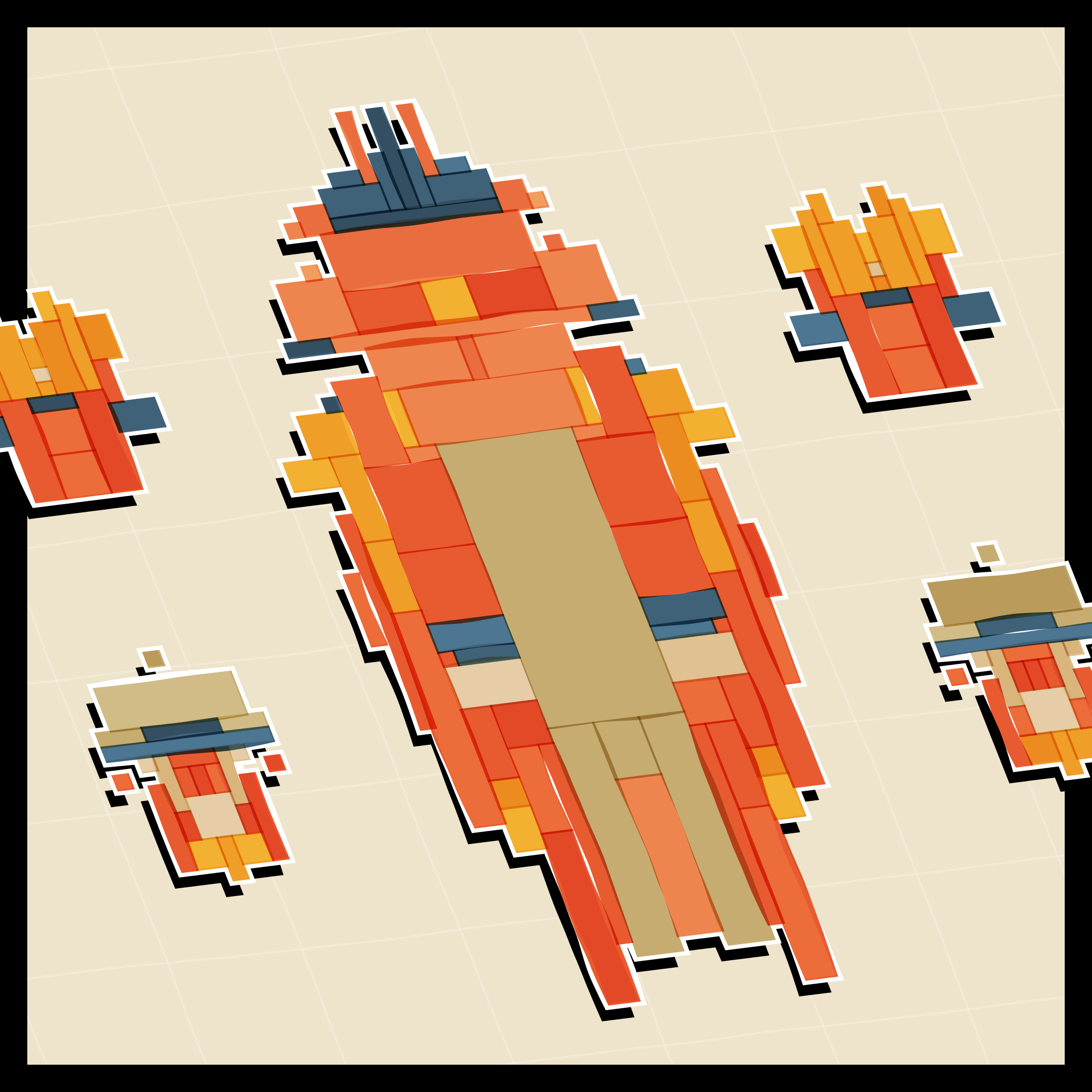 Art Blocks - Art Blocks v2 - Paper Armada #2434 - NFT # 37002434