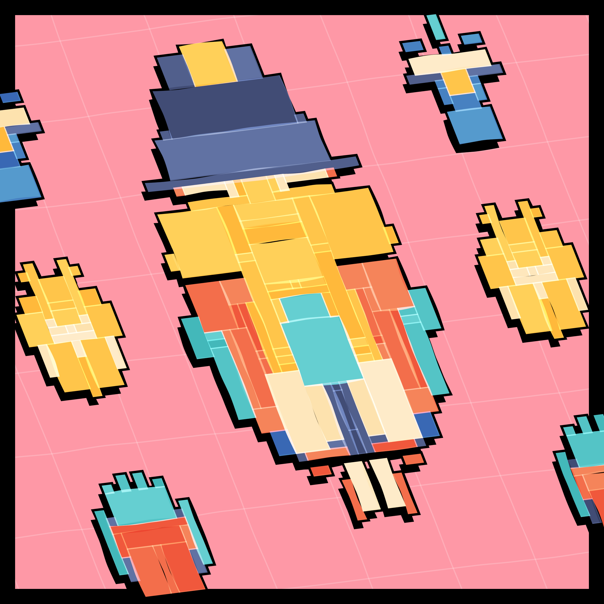 Art Blocks - Art Blocks v2 - Paper Armada #2447 - NFT # 37002447