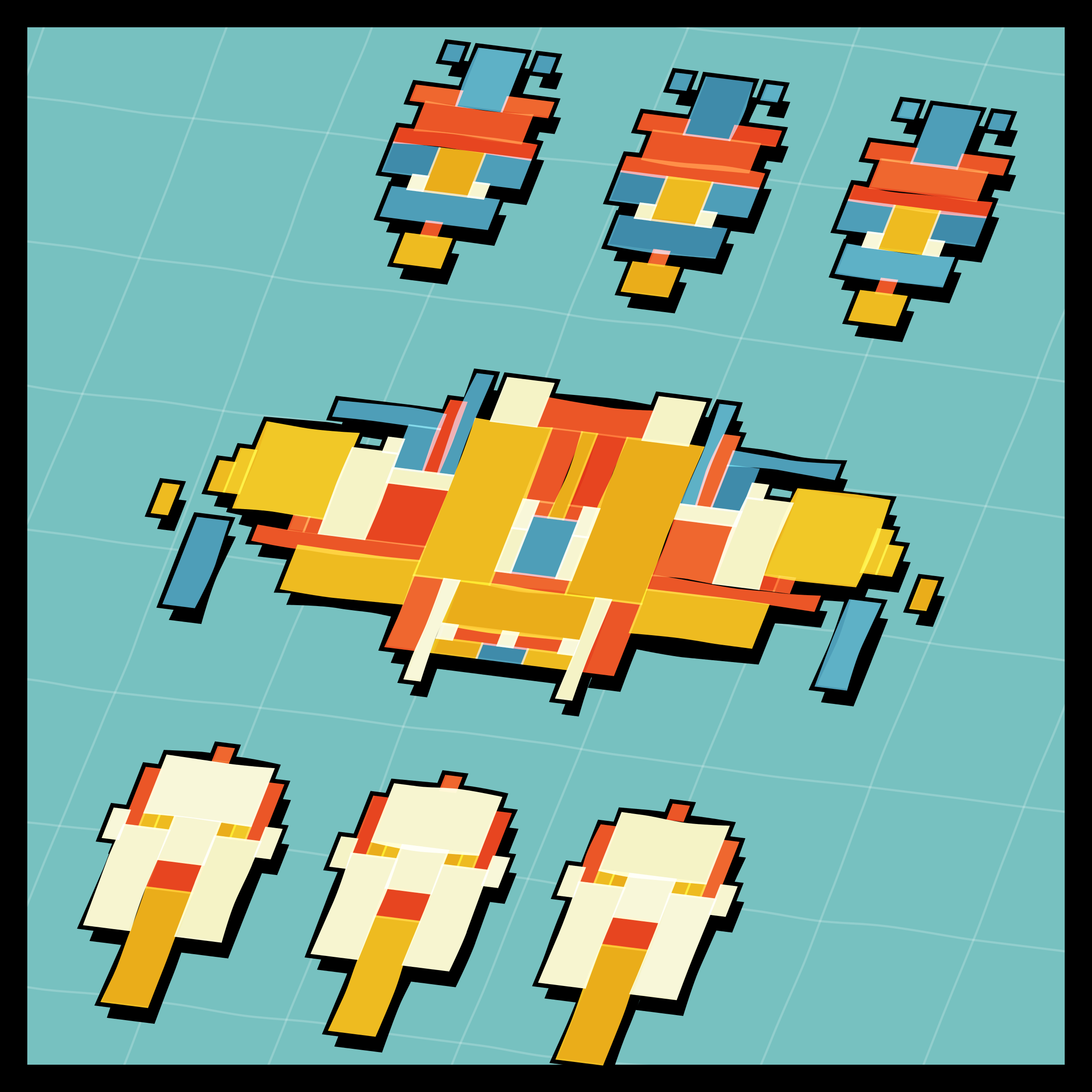 Art Blocks - Art Blocks v2 - Paper Armada #2492 - NFT # 37002492