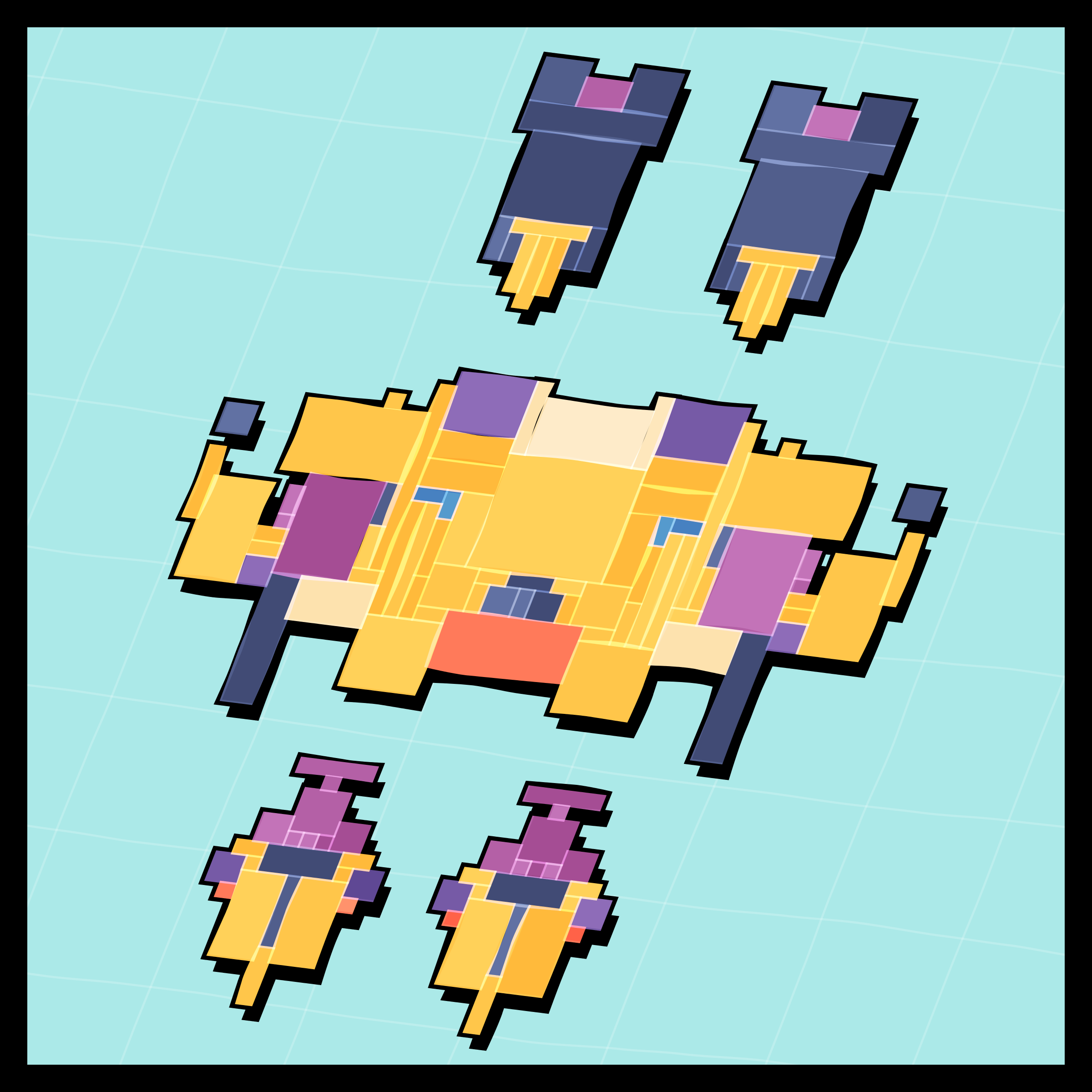 Art Blocks - Art Blocks v2 - Paper Armada #2701 - NFT # 37002701