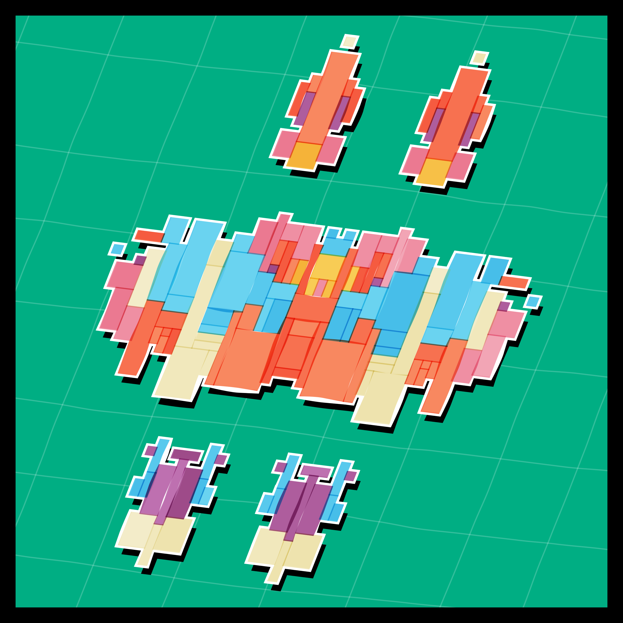 Art Blocks - Art Blocks v2 - Paper Armada #2722 - NFT # 37002722