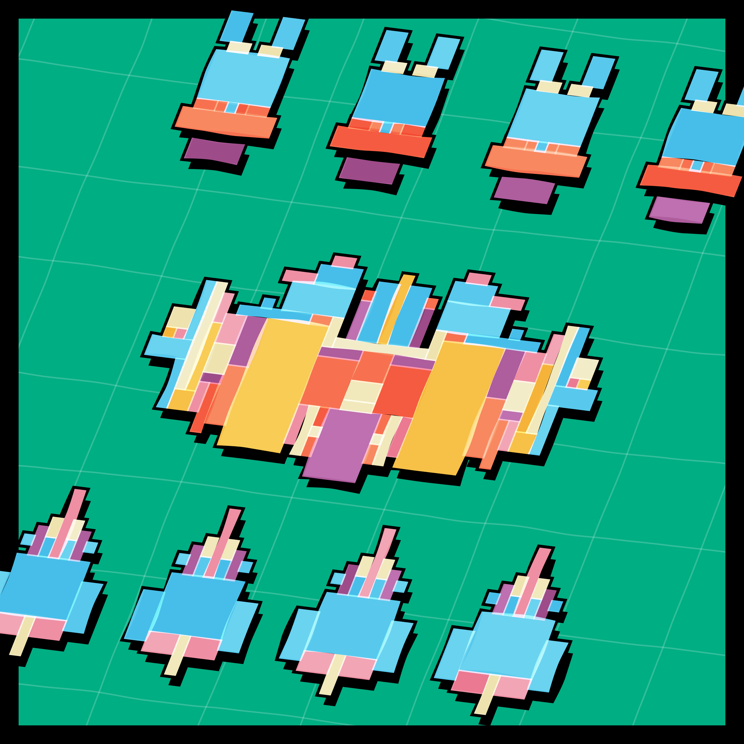 Art Blocks - Art Blocks v2 - Paper Armada #2724 - NFT # 37002724