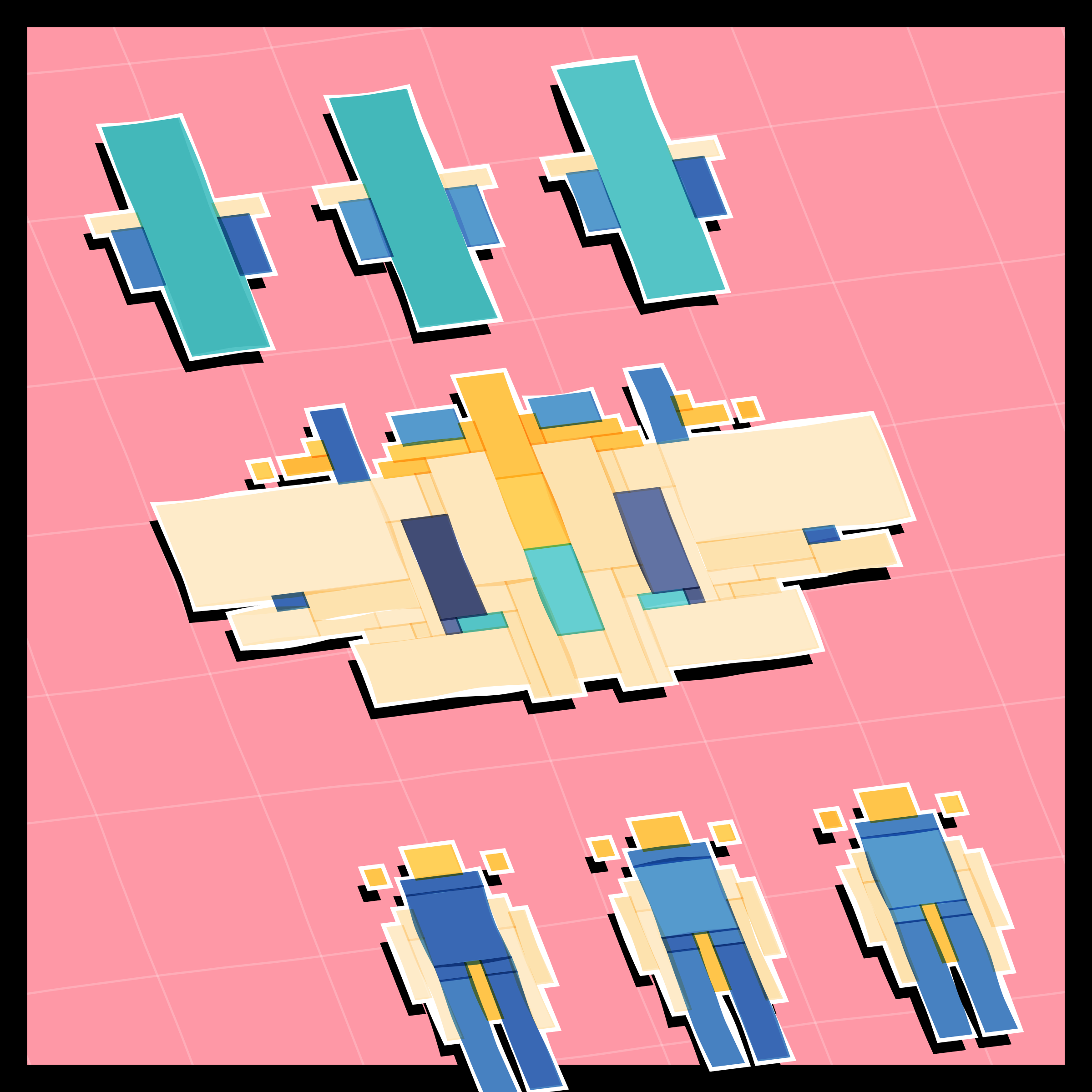 Art Blocks - Art Blocks v2 - Paper Armada #2802 - NFT # 37002802