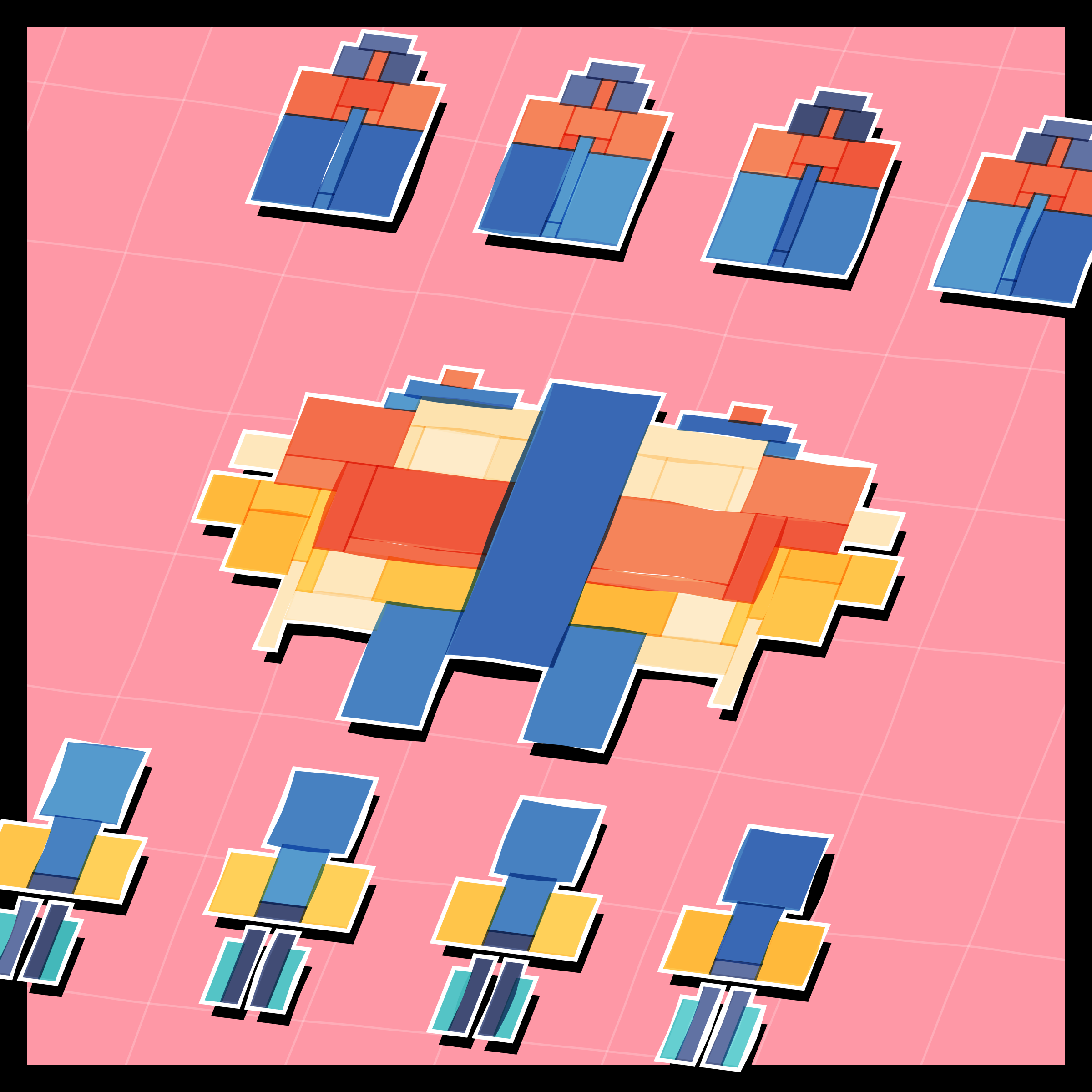 Art Blocks - Art Blocks v2 - Paper Armada #2954 - NFT # 37002954