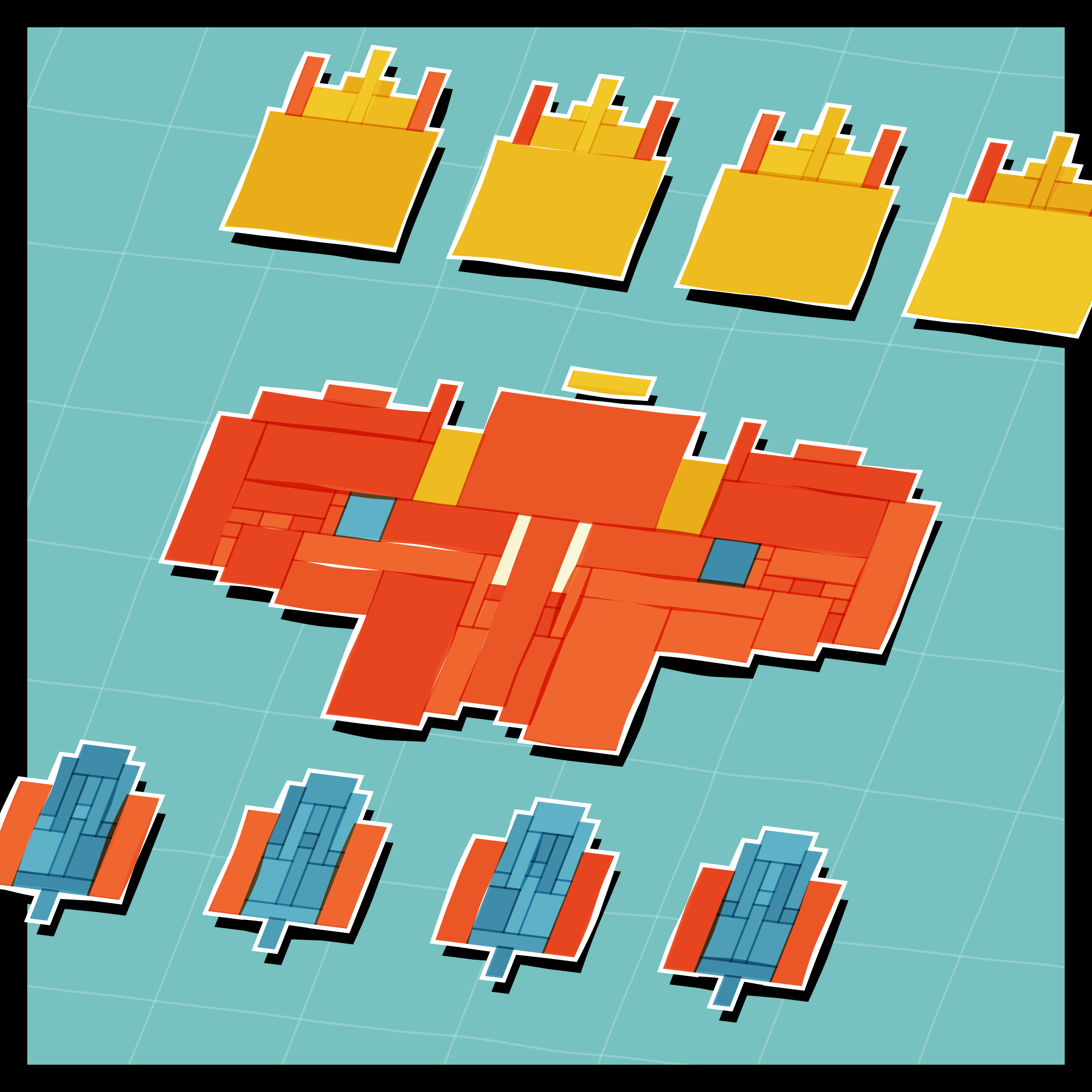 Art Blocks - Art Blocks v2 - Paper Armada #2969 - NFT # 37002969