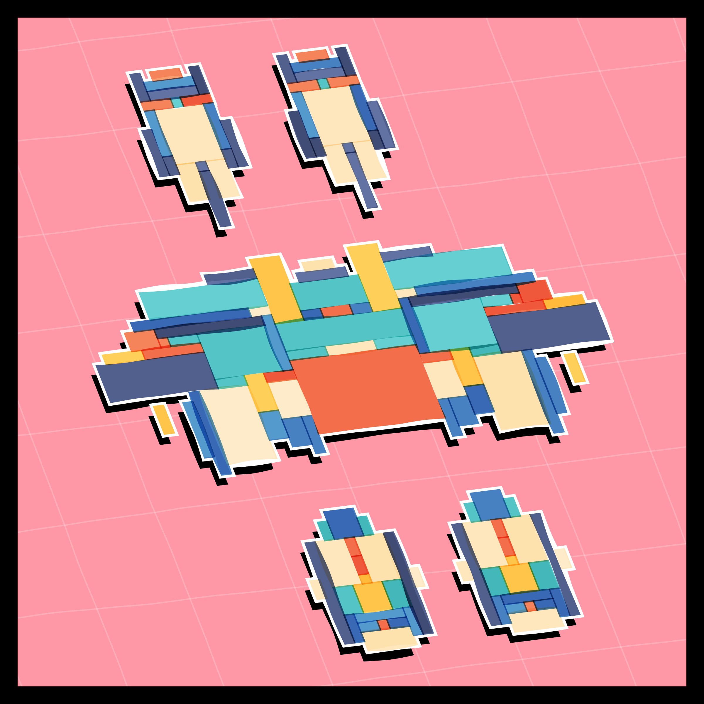 Art Blocks - Art Blocks v2 - Paper Armada #2980 - NFT # 37002980