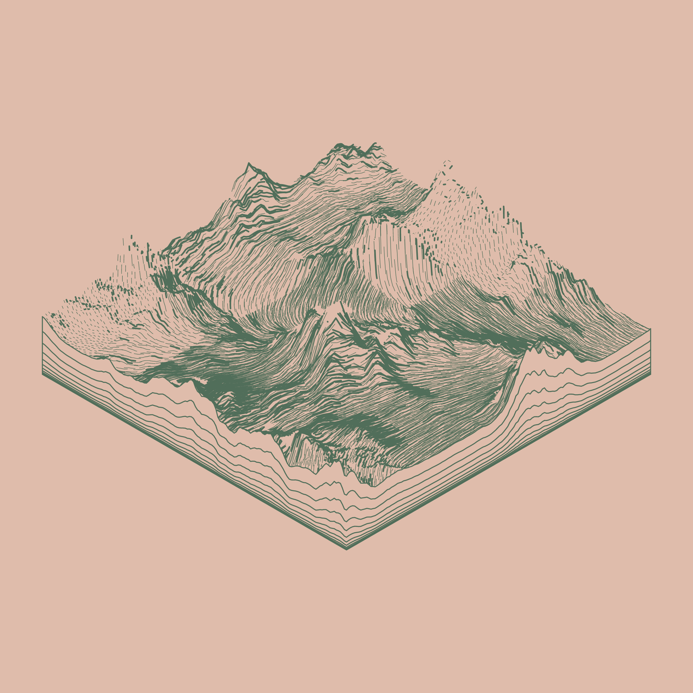 Art Blocks - Art Blocks v2 - Subscapes #55 - NFT # 53000055