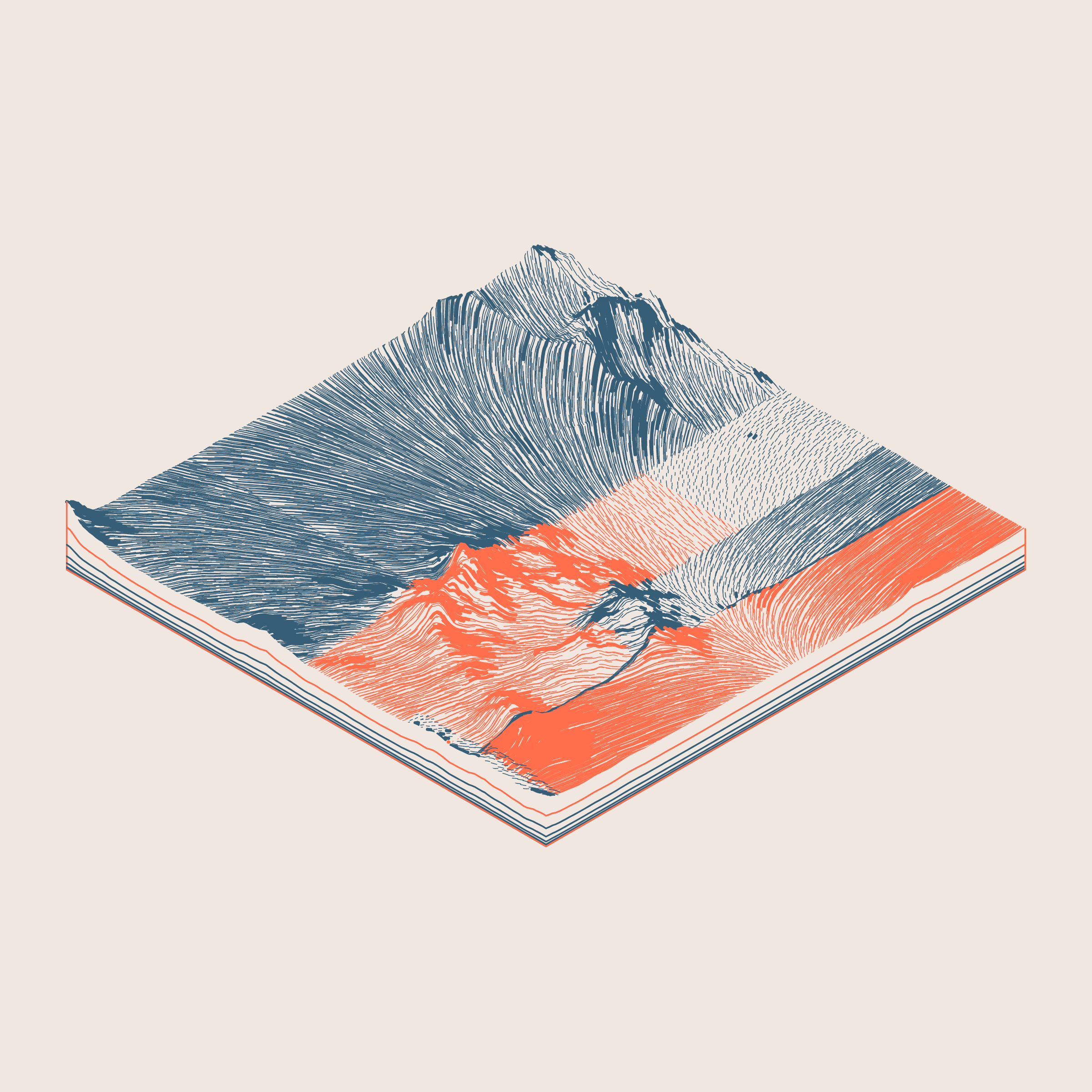 Art Blocks - Art Blocks v2 - Subscapes #64 - NFT # 53000064