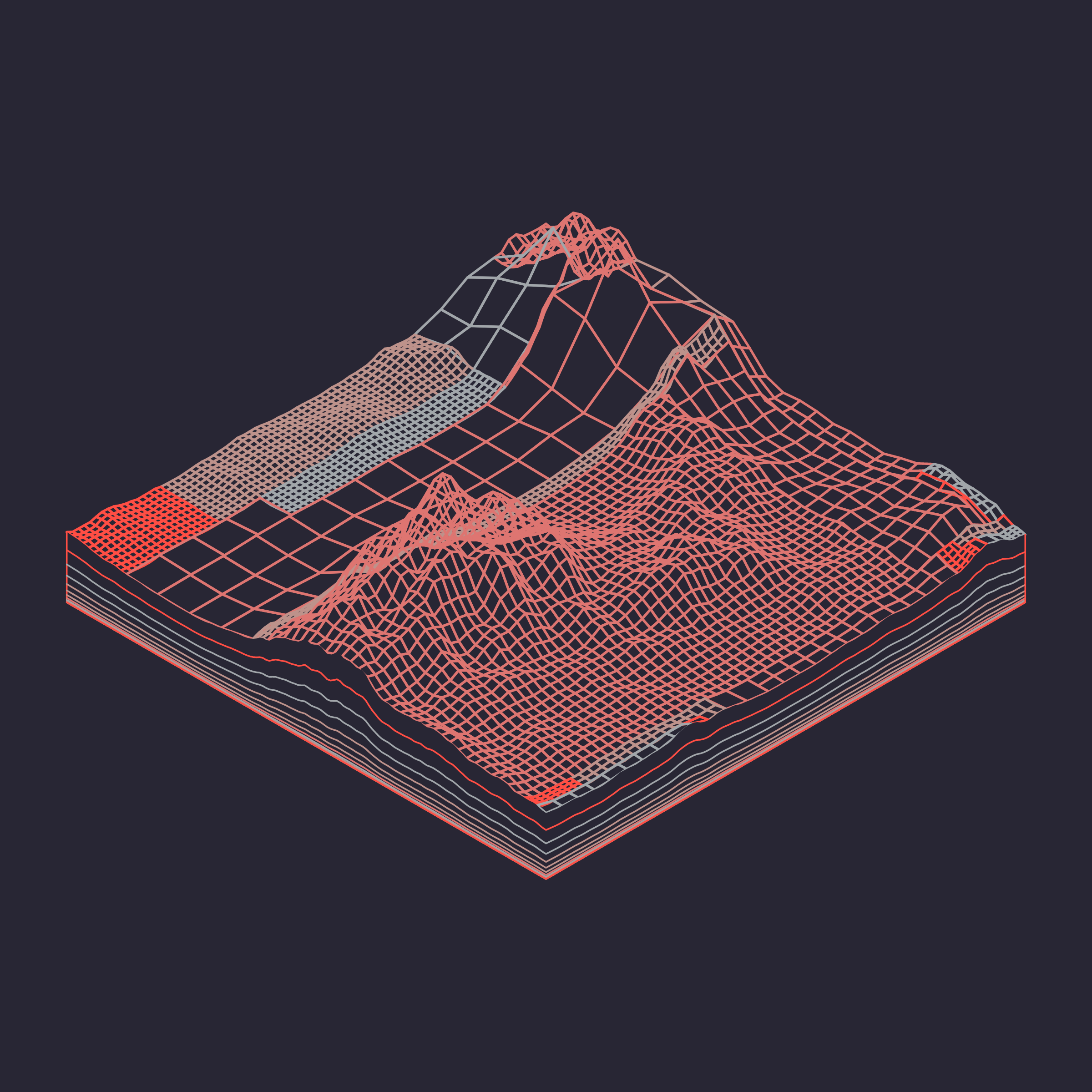 Art Blocks - Art Blocks v2 - Subscapes #141 - NFT # 53000141