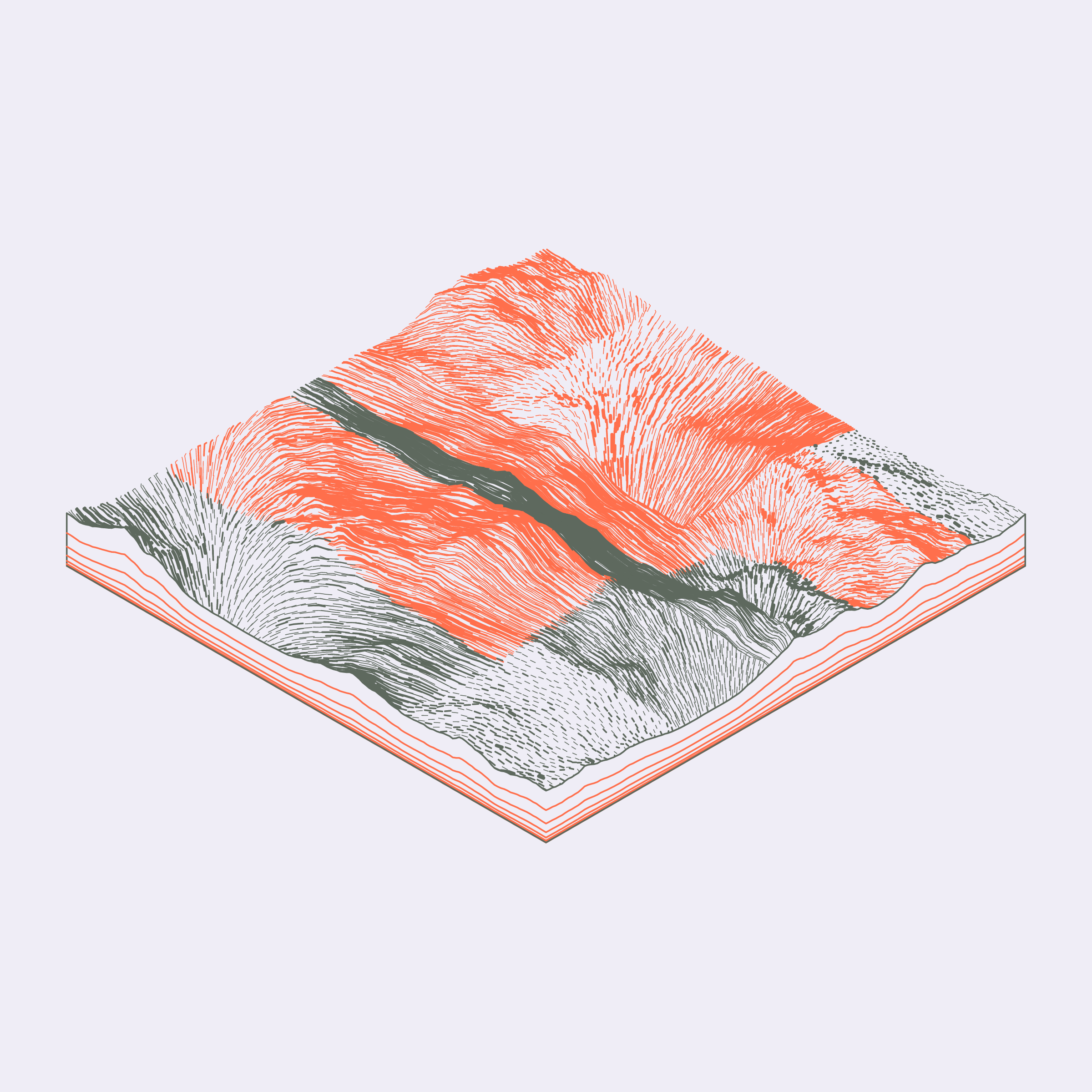 Art Blocks - Art Blocks v2 - Subscapes #185 - NFT # 53000185