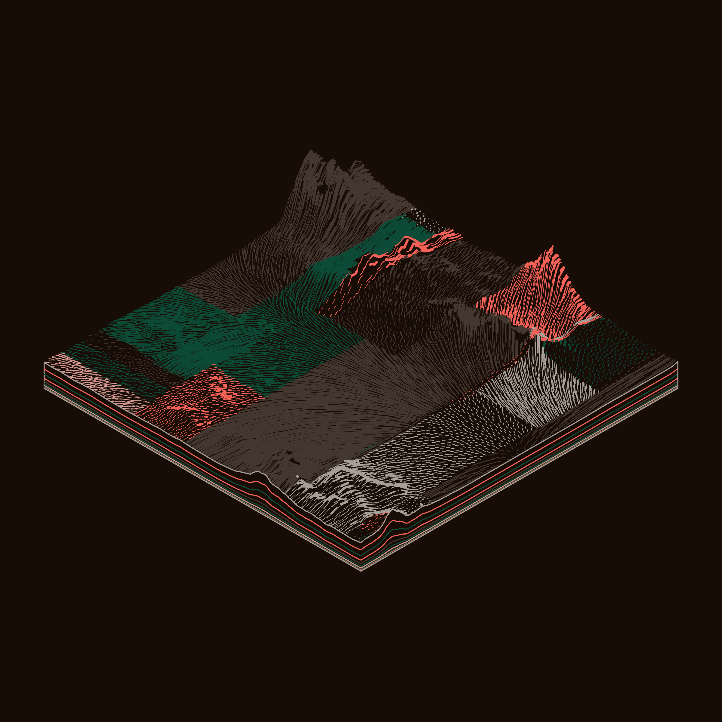 Art Blocks - Art Blocks v2 - Subscapes #345 - NFT # 53000345