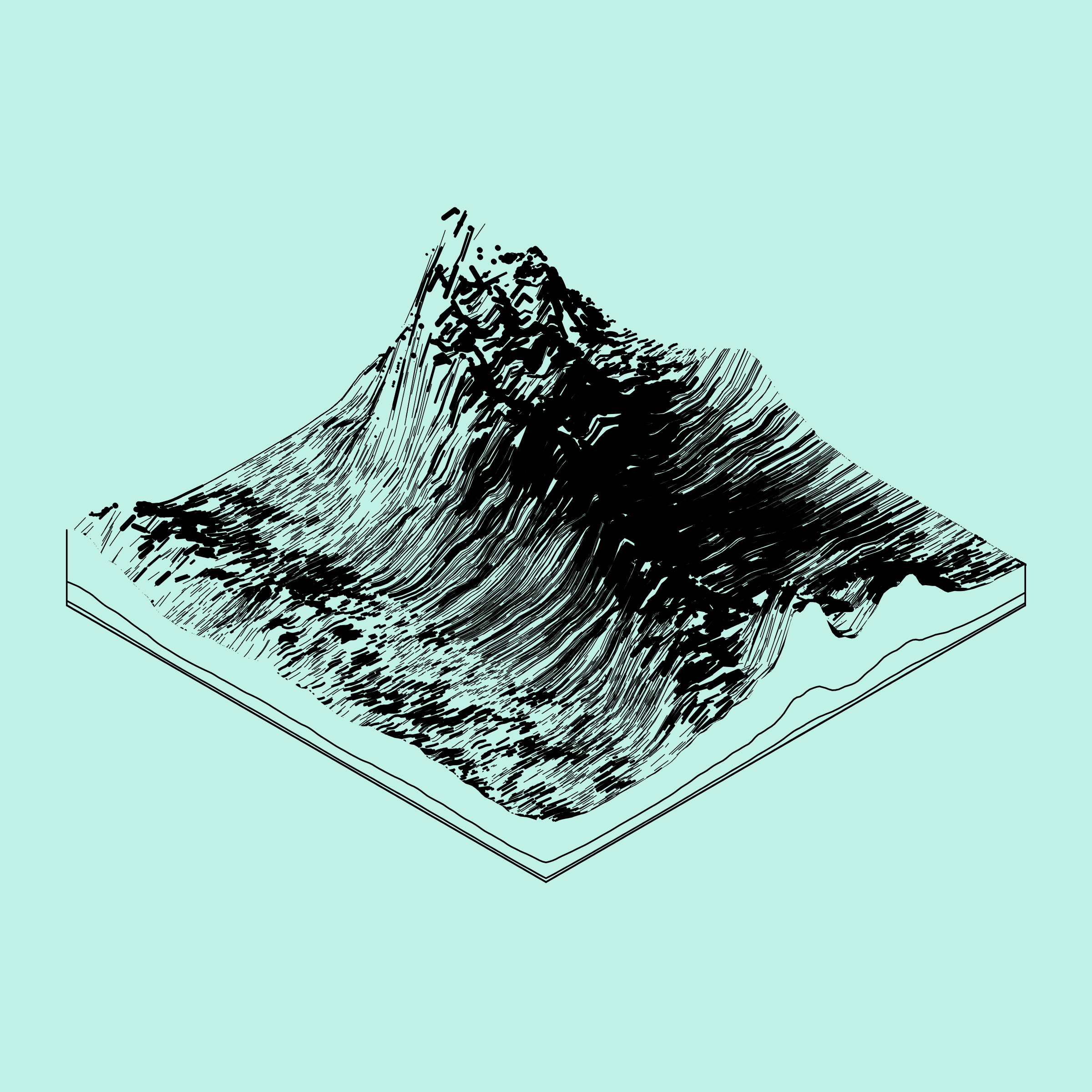 Art Blocks - Art Blocks v2 - Subscapes #374 - NFT # 53000374