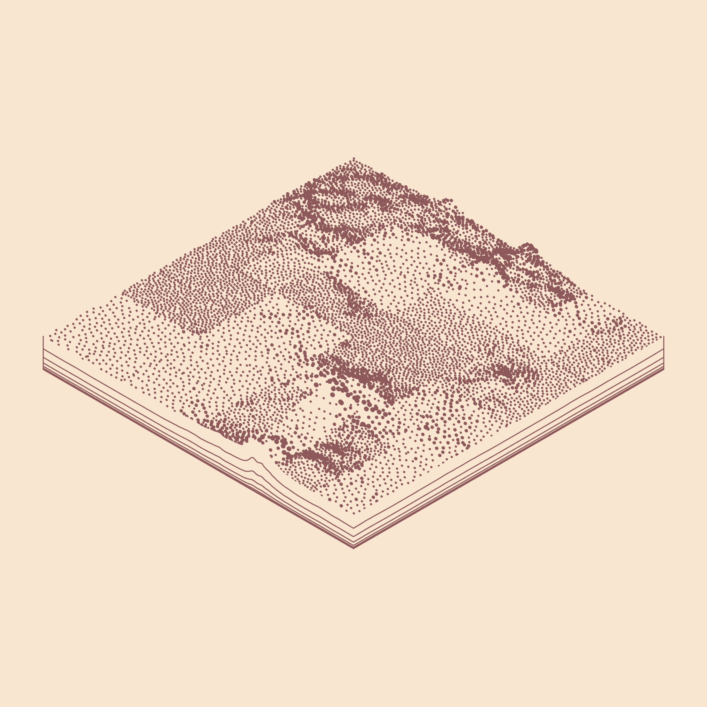 Art Blocks - Art Blocks v2 - Subscapes #445 - NFT # 53000445