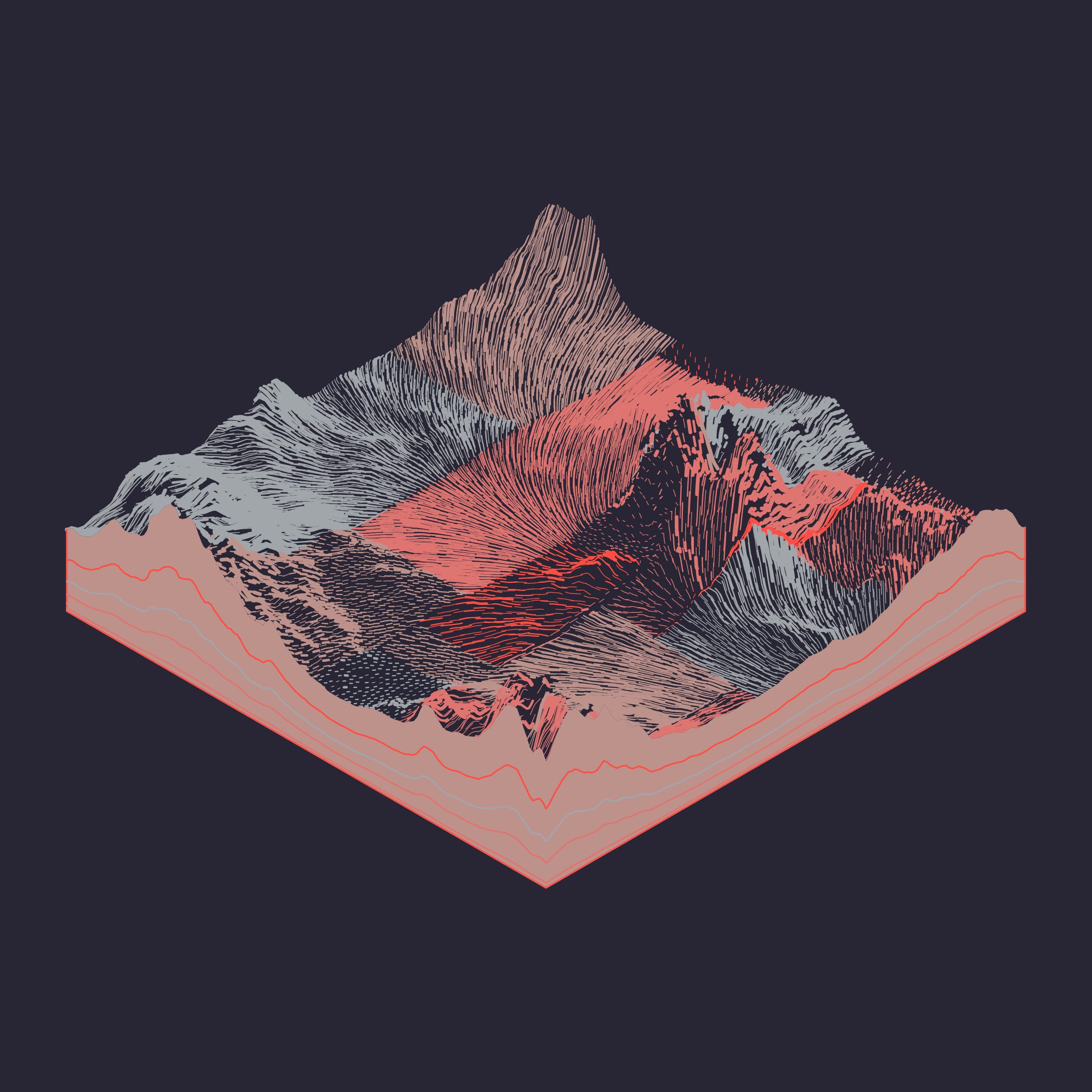 Art Blocks - Art Blocks v2 - Subscapes #553 - NFT # 53000553