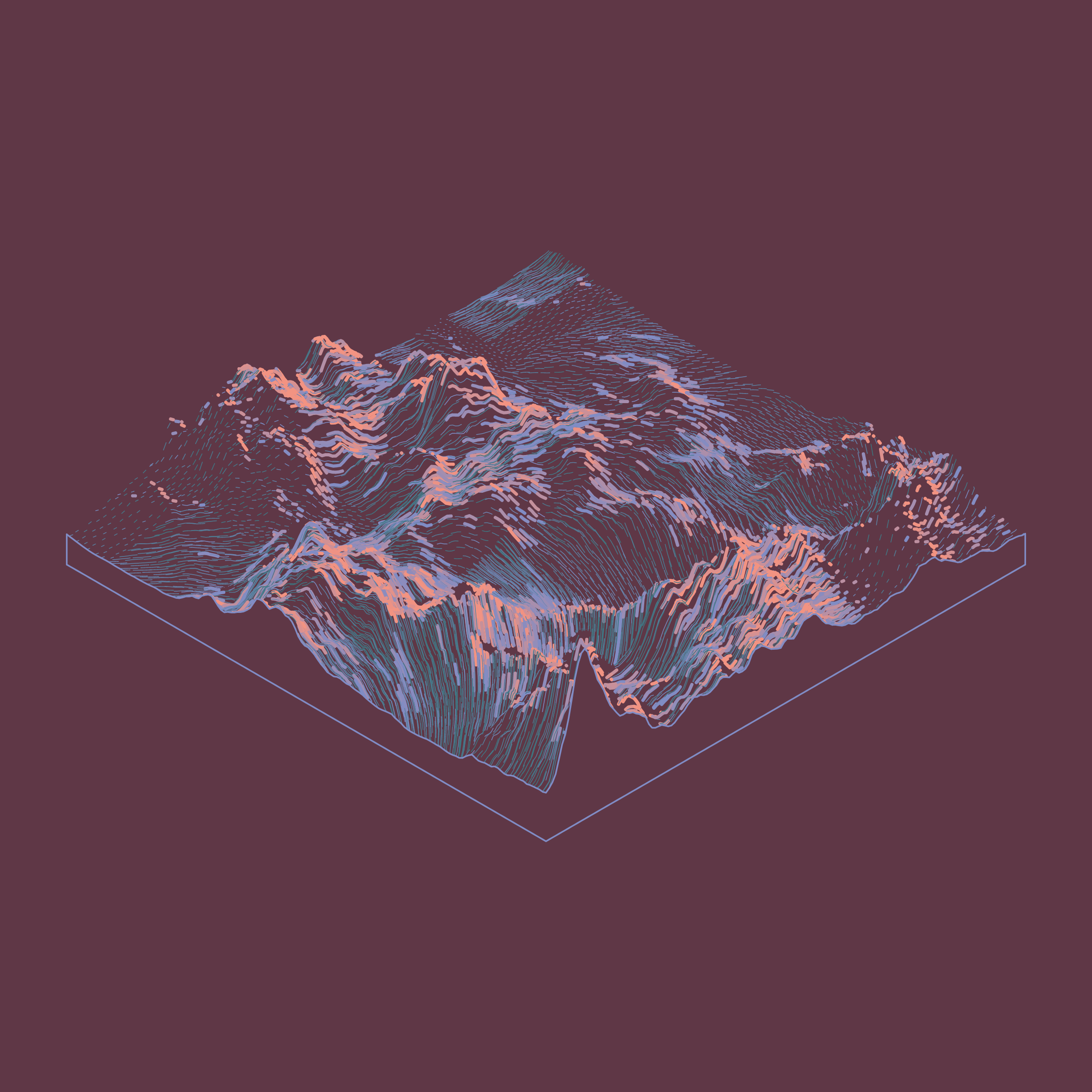 Art Blocks - Art Blocks v2 - Subscapes #627 - NFT # 53000627